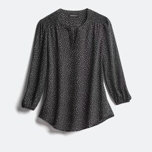 Black Polka Dot Women's Top